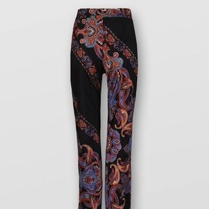 Chloé Black Persian Print Viscose Twill Women's Pants